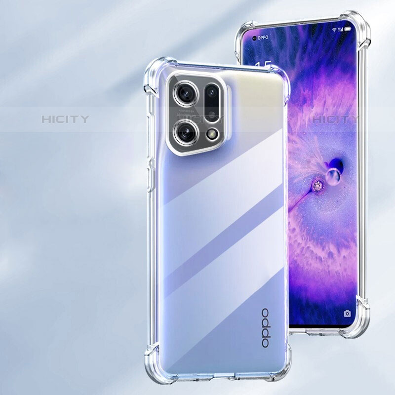 Carcasa Silicona Ultrafina Transparente T11 para Oppo Find X5 Pro 5G Claro