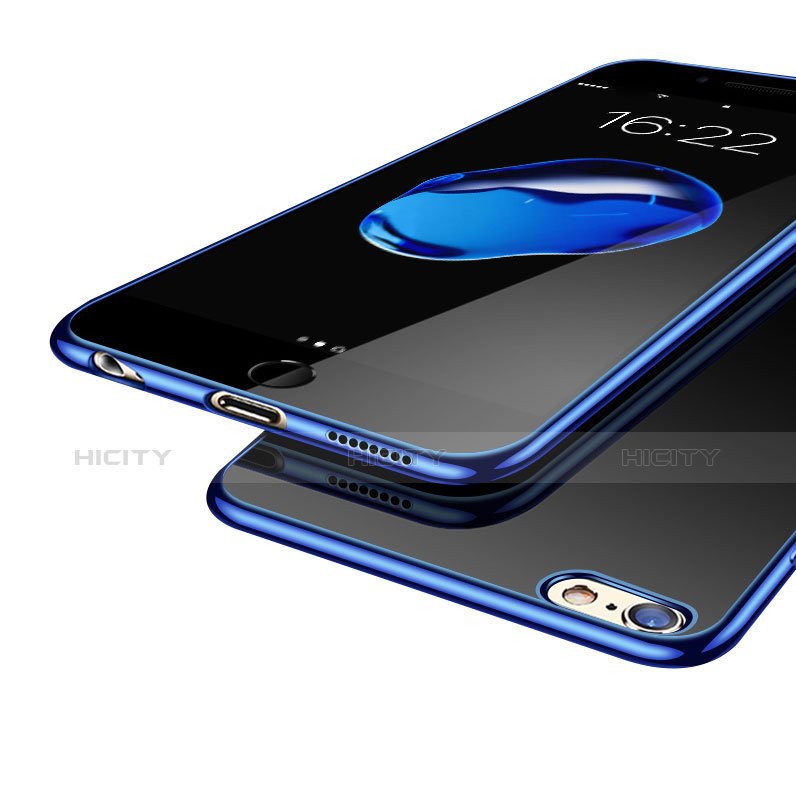 Carcasa Silicona Ultrafina Transparente T12 para Apple iPhone 6S Plus Azul