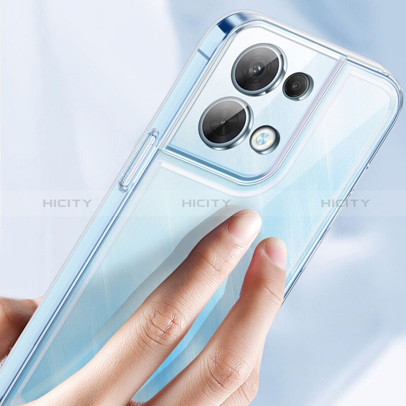 Carcasa Silicona Ultrafina Transparente T12 para Oppo Reno9 Pro+ Plus 5G Claro