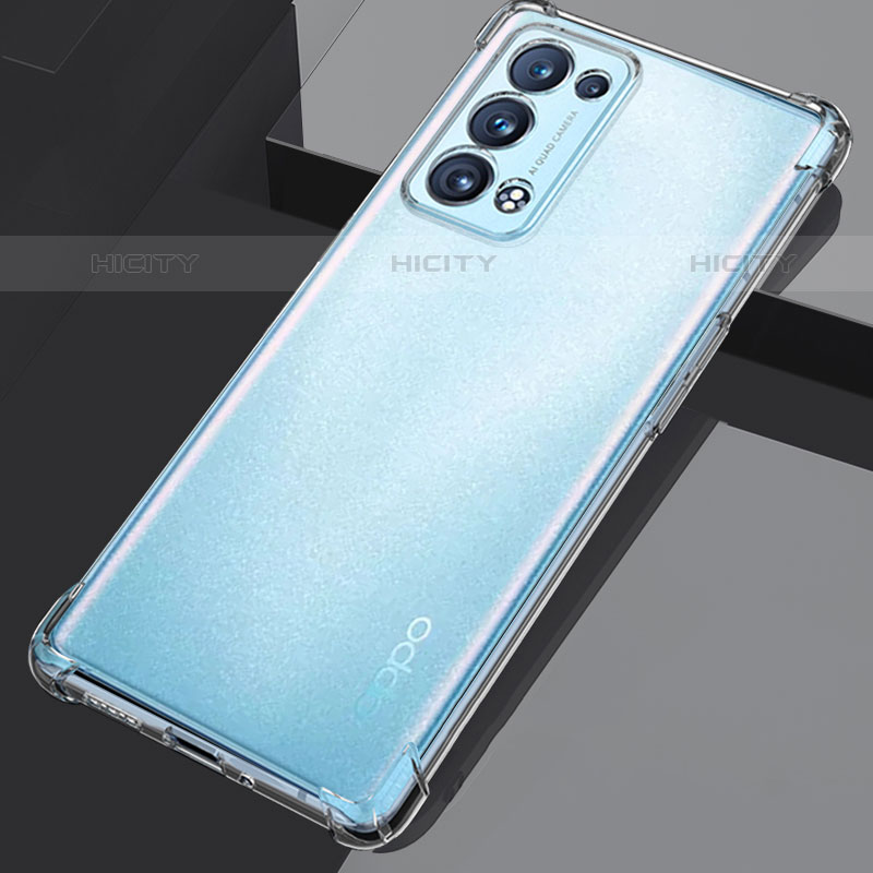 Carcasa Silicona Ultrafina Transparente T14 para Oppo Reno6 Pro 5G Claro