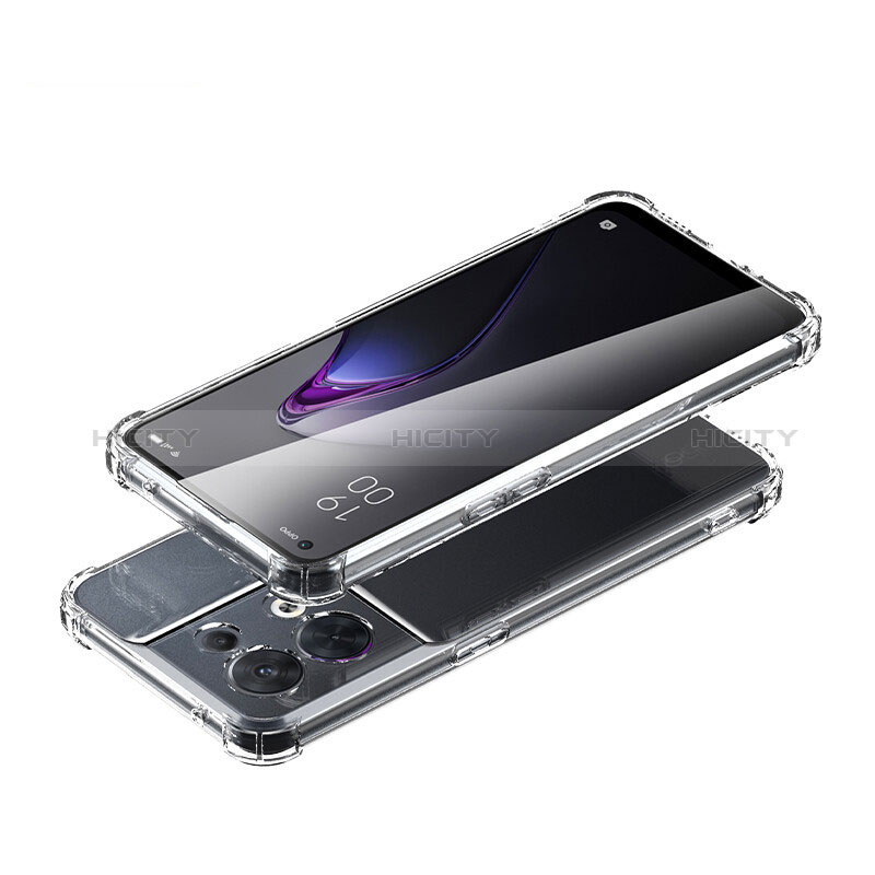 Carcasa Silicona Ultrafina Transparente T14 para Oppo Reno9 Pro+ Plus 5G Claro