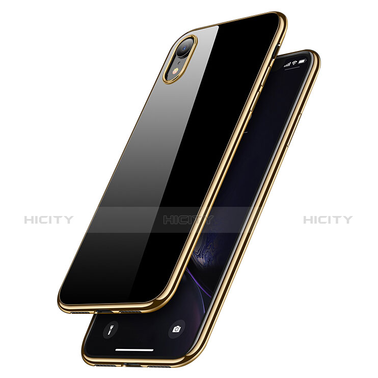 Carcasa Silicona Ultrafina Transparente T15 para Apple iPhone XR Oro