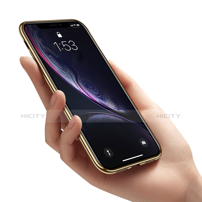 Carcasa Silicona Ultrafina Transparente T15 para Apple iPhone XR Oro