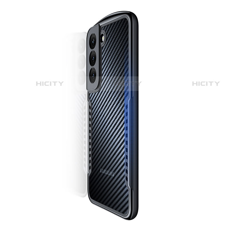 Carcasa Silicona Ultrafina Transparente T16 para Samsung Galaxy S22 Plus 5G Negro