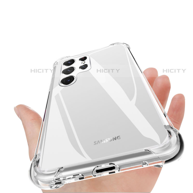 Carcasa Silicona Ultrafina Transparente T16 para Samsung Galaxy S23 Ultra 5G Negro