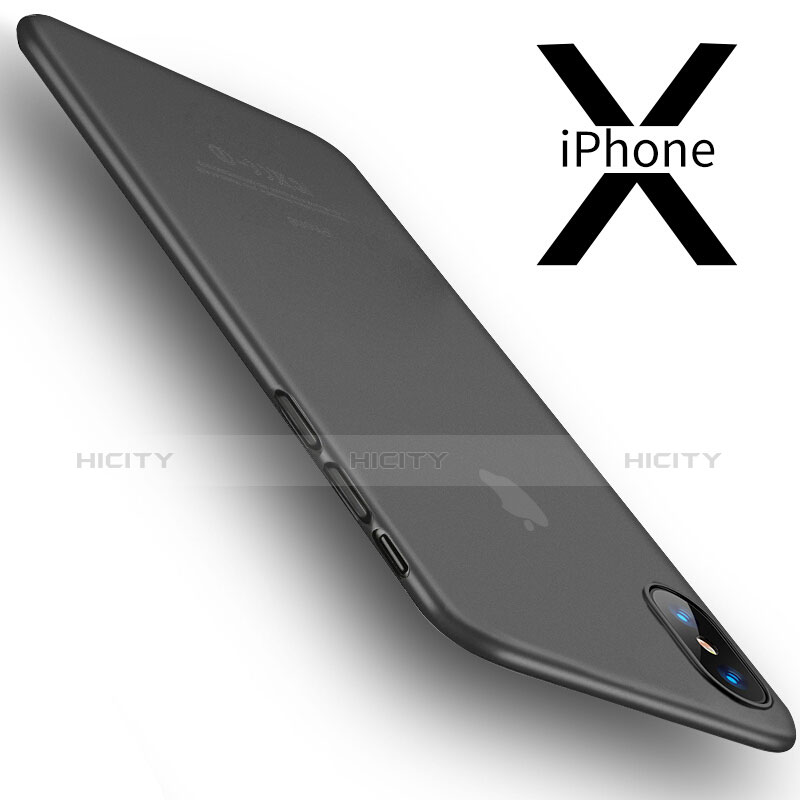 Carcasa Silicona Ultrafina Transparente T18 para Apple iPhone X Gris