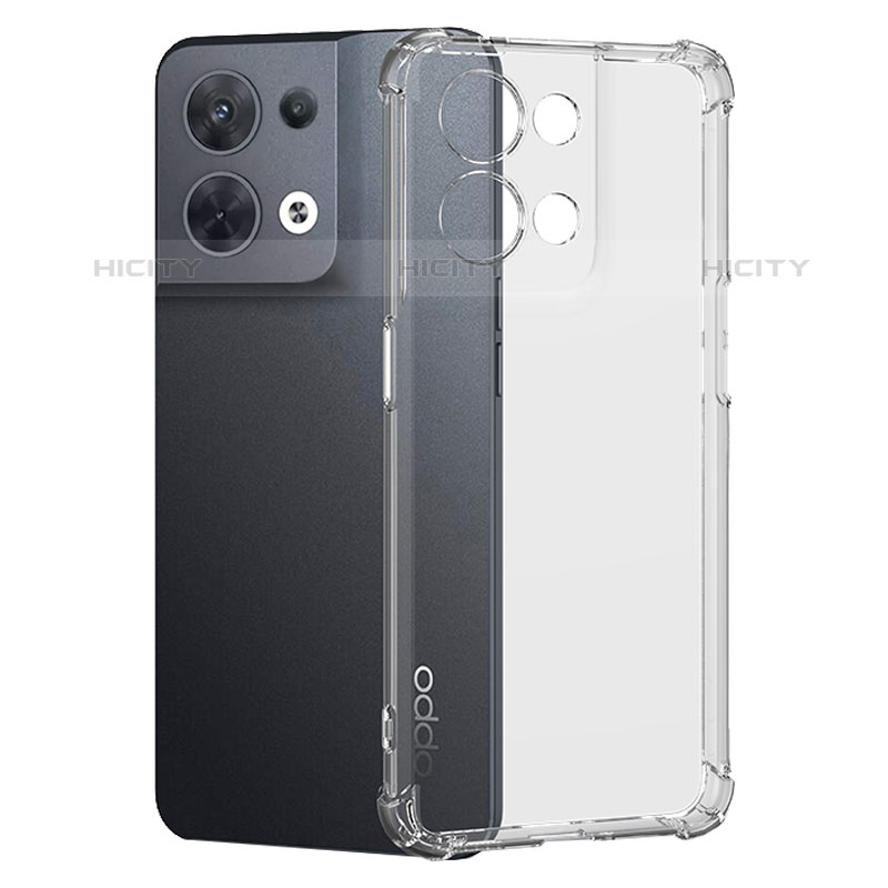 Carcasa Silicona Ultrafina Transparente T18 para Oppo Reno9 Pro 5G Claro