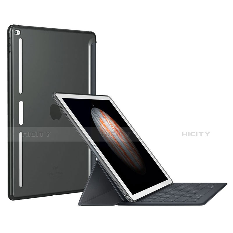 Carcasa Silicona Ultrafina Transparente Z01 para Apple iPad Pro 12.9 Gris