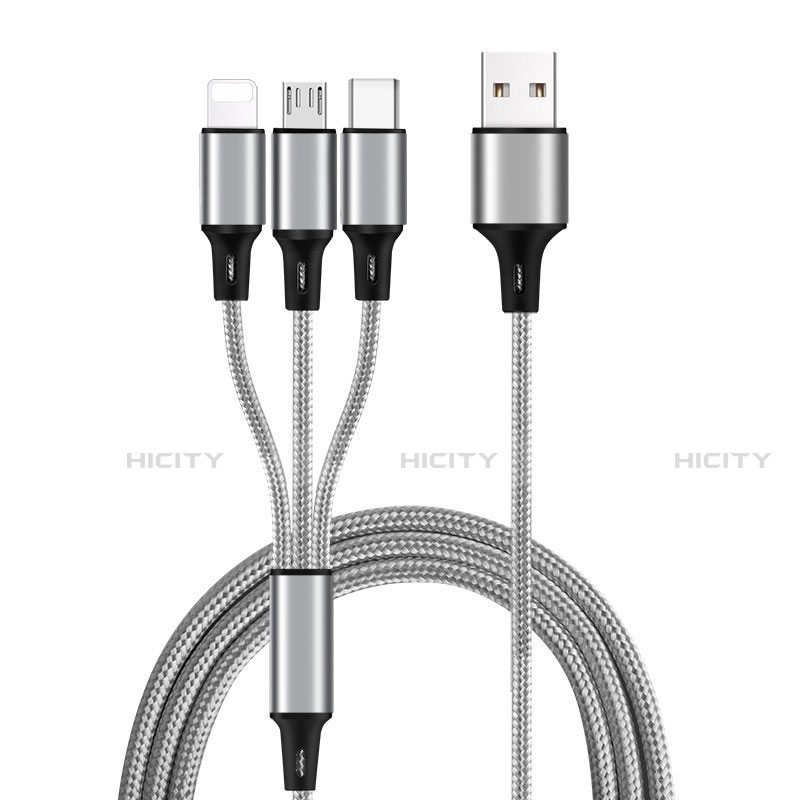 Cargador Cable Lightning USB Carga y Datos Android Micro USB Type-C ML08