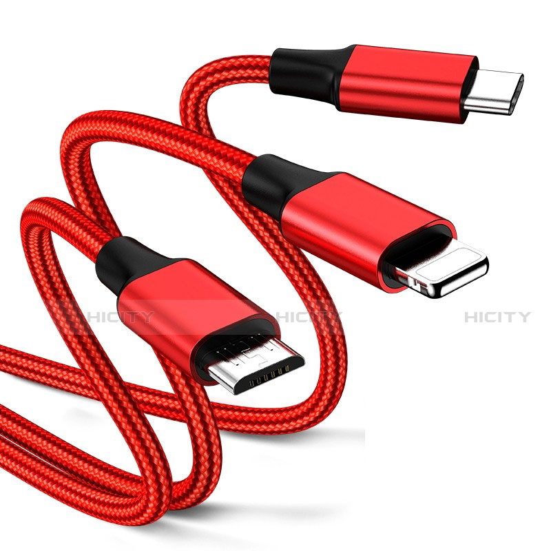 Cargador Cable Lightning USB Carga y Datos Android Micro USB Type-C ML08