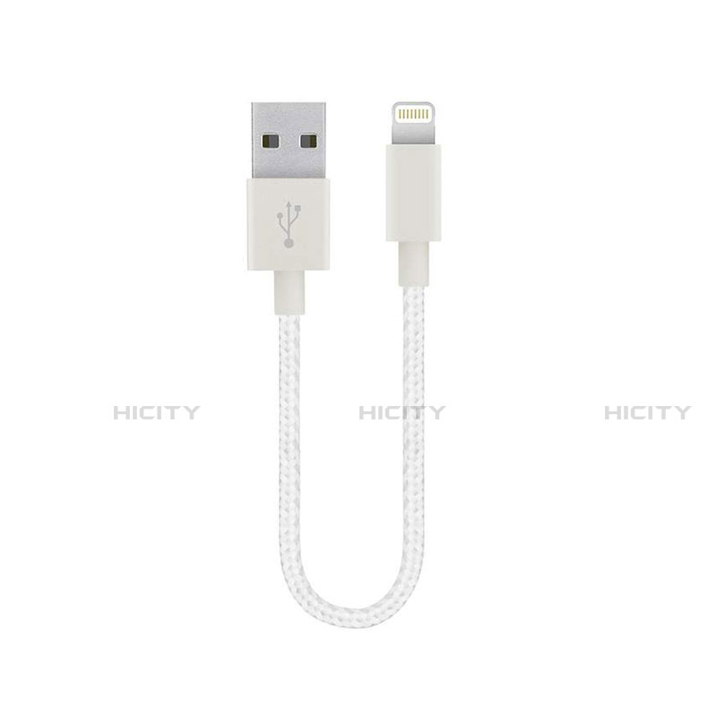 Cargador Cable USB Carga y Datos 15cm S01 para Apple iPhone 14 Blanco