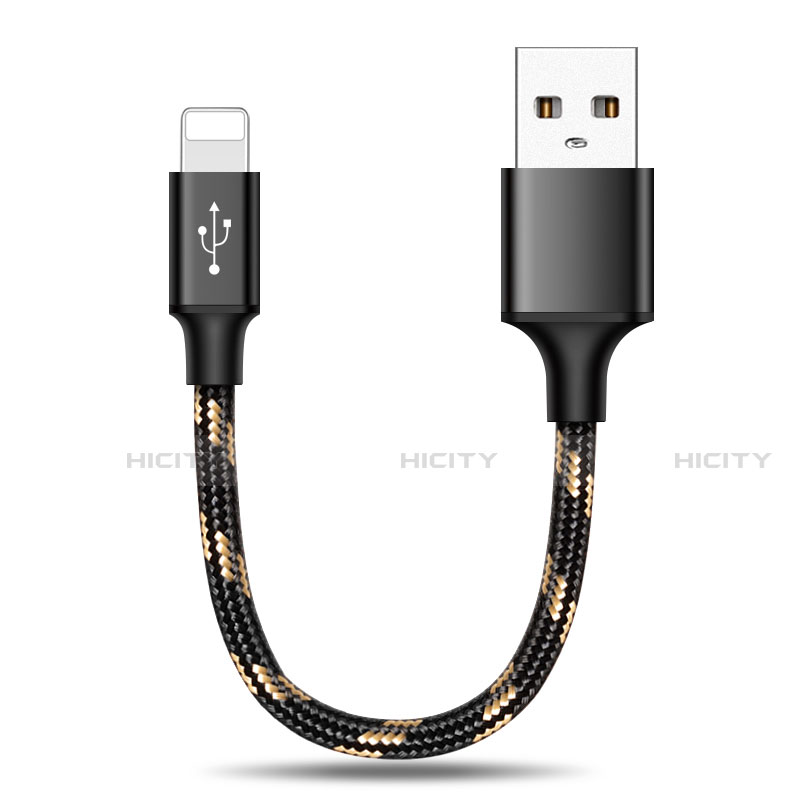 Cargador Cable USB Carga y Datos 25cm S03 para Apple iPad Mini 2 Negro