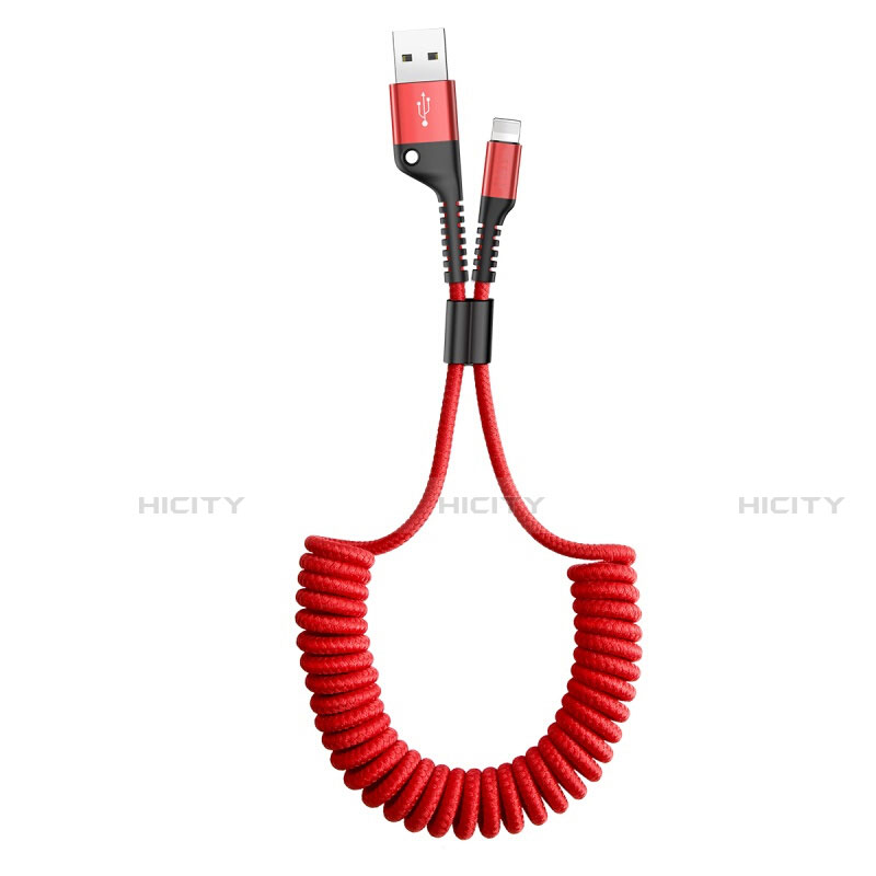 Cargador Cable USB Carga y Datos C08 para Apple iPhone 8 Plus Rojo