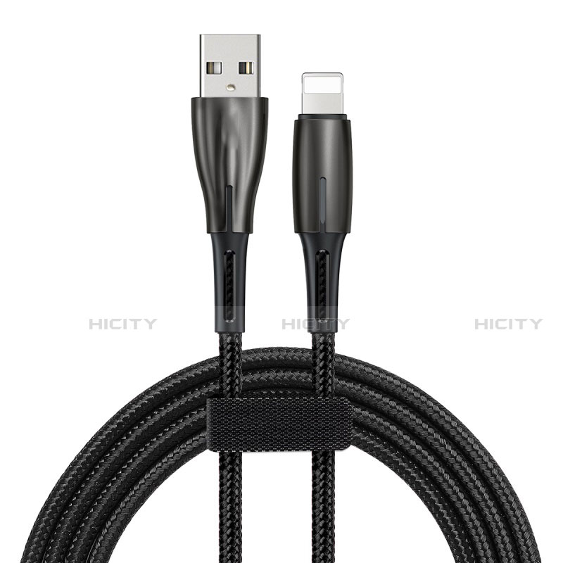 Cargador Cable USB Carga y Datos D02 para Apple iPhone Xs Max Negro