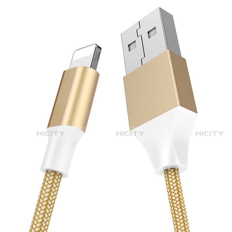 Cargador Cable USB Carga y Datos D04 para Apple iPhone 5 Oro