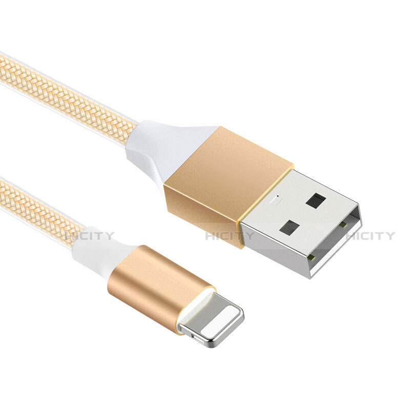 Cargador Cable USB Carga y Datos D04 para Apple iPhone 7 Oro