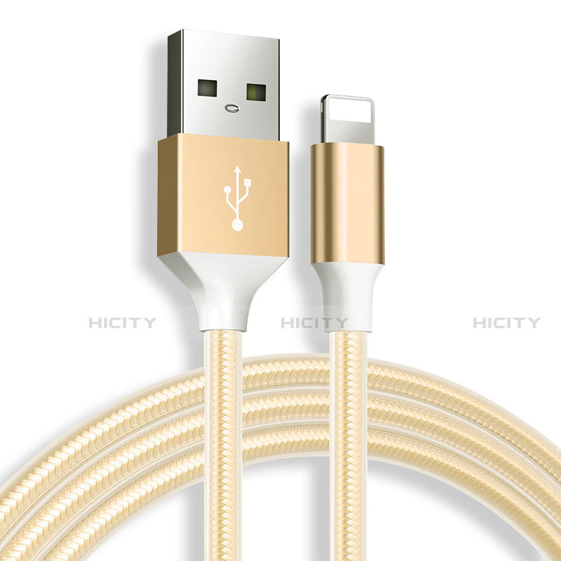 Cargador Cable USB Carga y Datos D04 para Apple iPhone Xs Max Oro