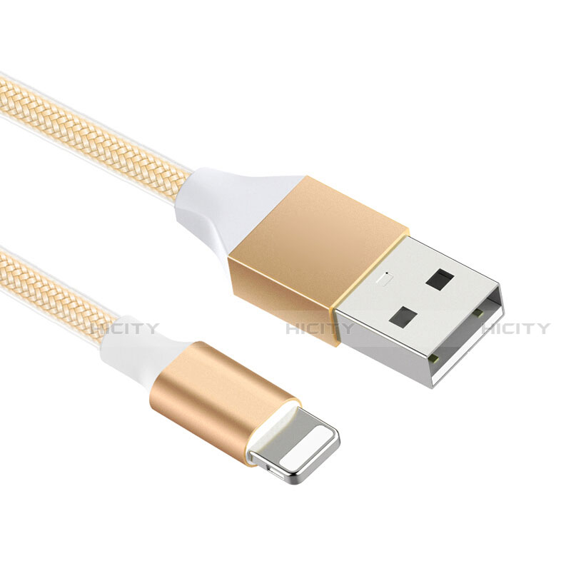 Cargador Cable USB Carga y Datos D04 para Apple iPhone Xs Oro