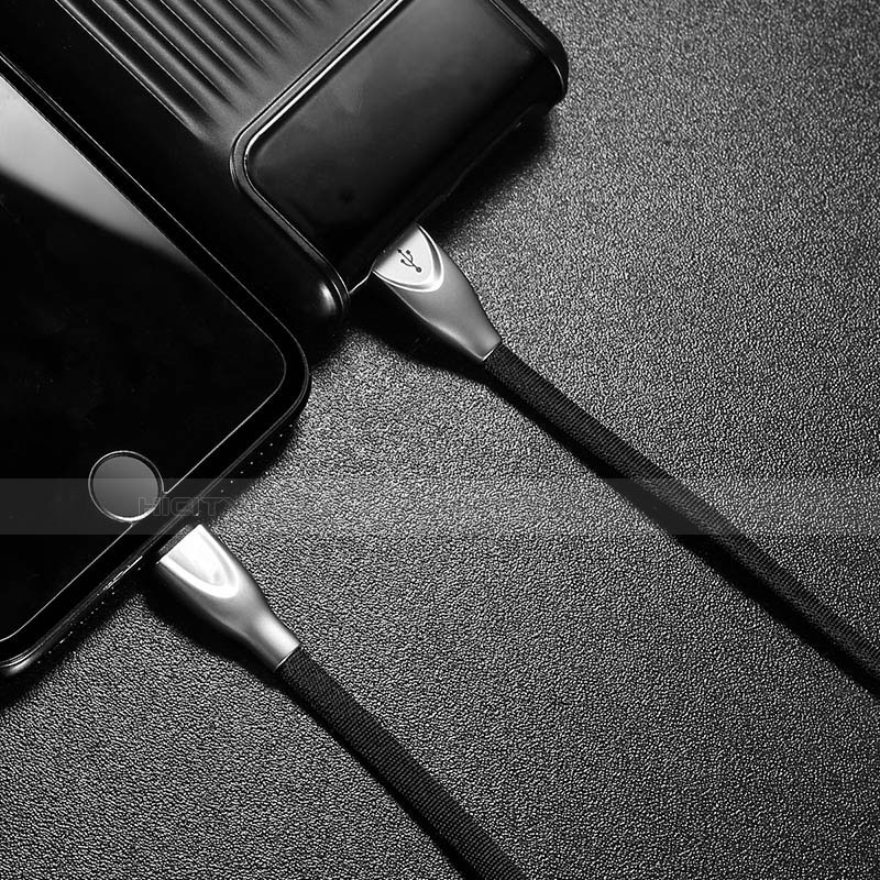 Cargador Cable USB Carga y Datos D05 para Apple iPhone 12 Negro
