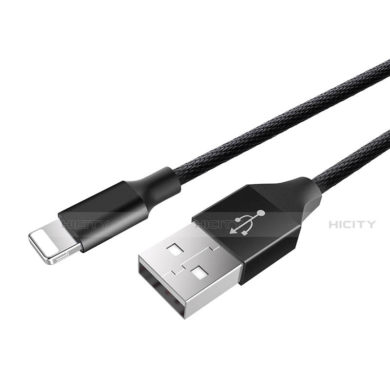 Cargador Cable USB Carga y Datos D06 para Apple iPhone 12 Max Negro