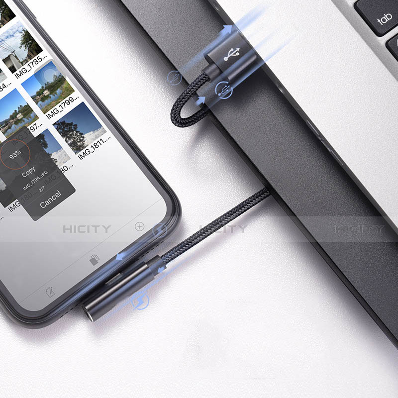 Cargador Cable USB Carga y Datos D07 para Apple iPad Pro 11 (2020) Negro