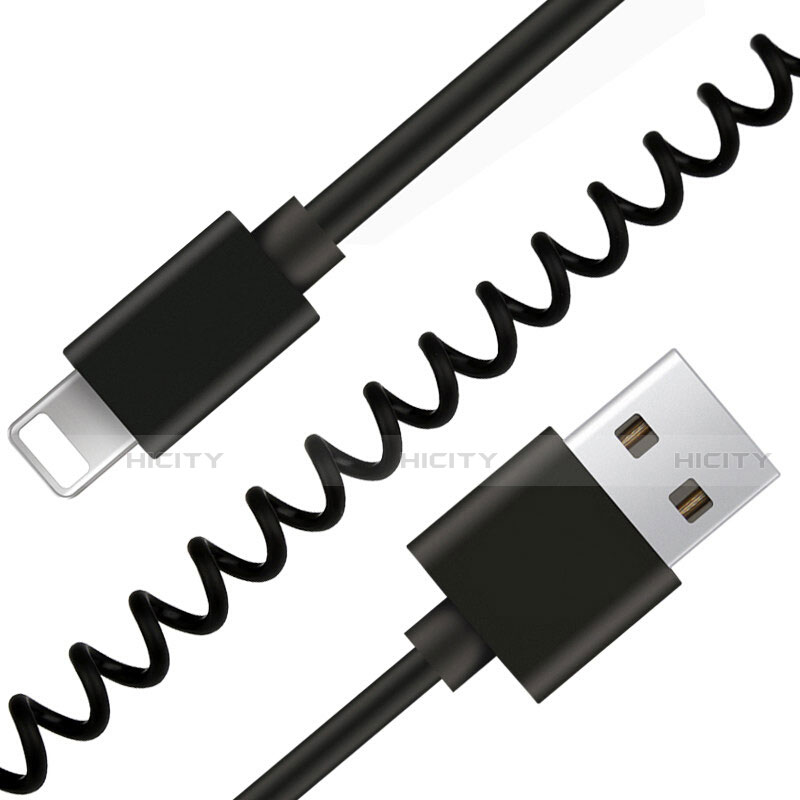 Cargador Cable USB Carga y Datos D08 para Apple iPhone Xs Max Negro