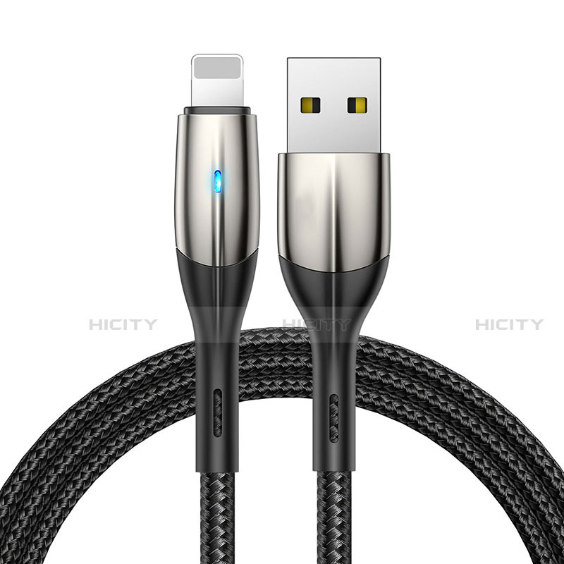 Cargador Cable USB Carga y Datos D09 para Apple iPhone 13 Mini Negro