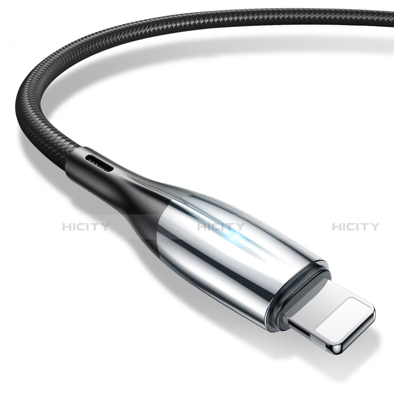 Cargador Cable USB Carga y Datos D09 para Apple iPhone Xs Max Negro