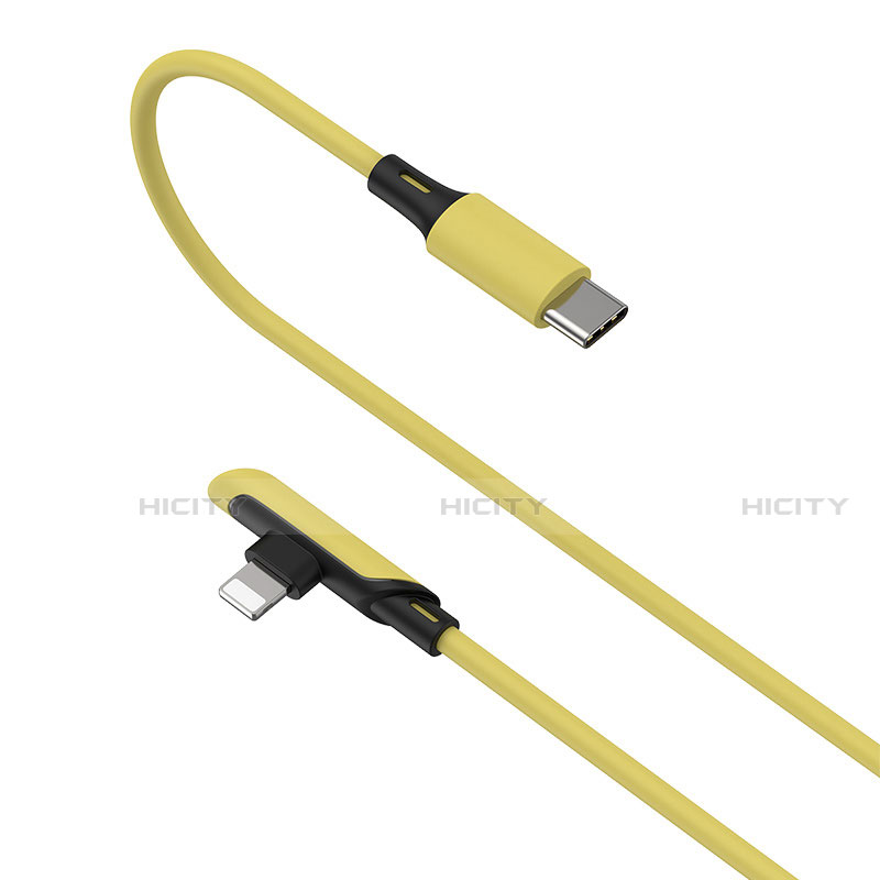 Cargador Cable USB Carga y Datos D10 para Apple iPhone 14 Amarillo