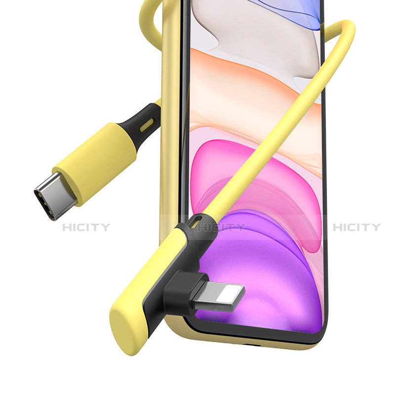 Cargador Cable USB Carga y Datos D10 para Apple iPhone SE3 ((2022)) Amarillo