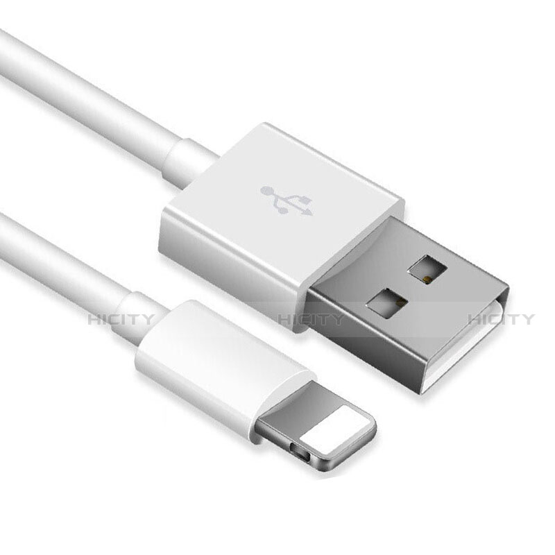 Cargador Cable USB Carga y Datos D12 para Apple iPhone 14 Plus Blanco