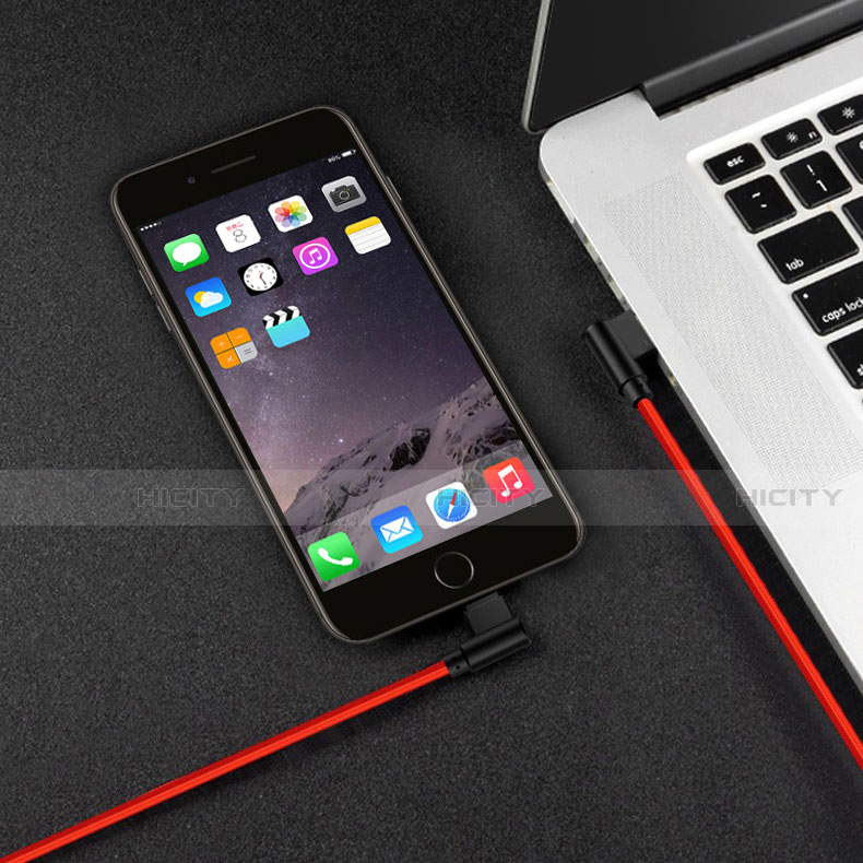 Cargador Cable USB Carga y Datos D15 para Apple iPad Mini 2 Rojo