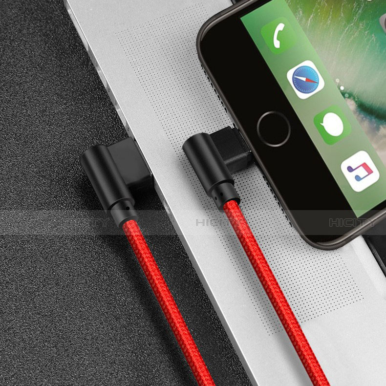 Cargador Cable USB Carga y Datos D15 para Apple iPad Mini 3 Rojo