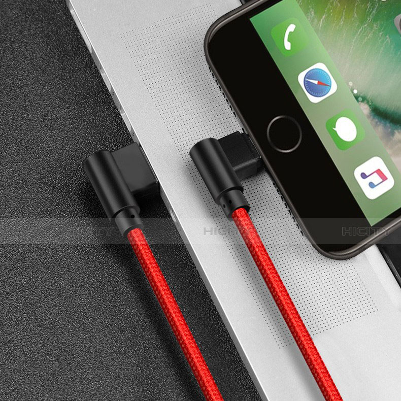 Cargador Cable USB Carga y Datos D15 para Apple iPhone 12 Pro Rojo