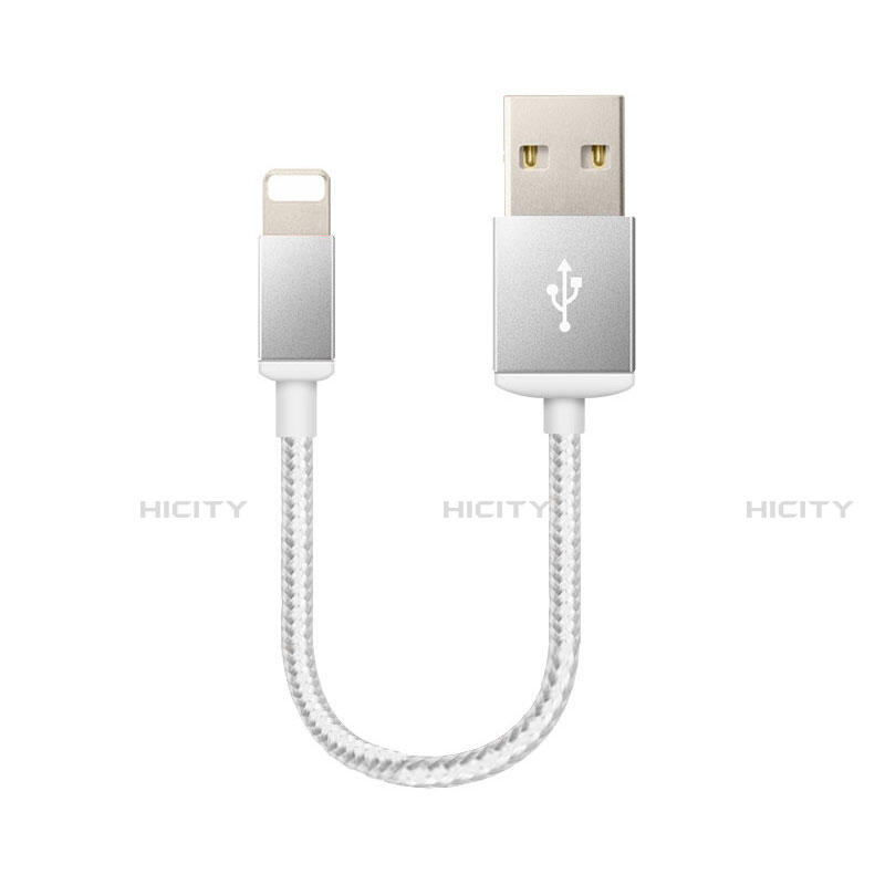 Cargador Cable USB Carga y Datos D18 para Apple iPad 10.2 (2020) Plata