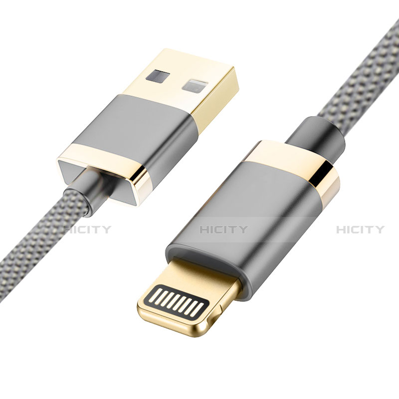 Cargador Cable USB Carga y Datos D24 para Apple iPad 10.2 (2020) Gris