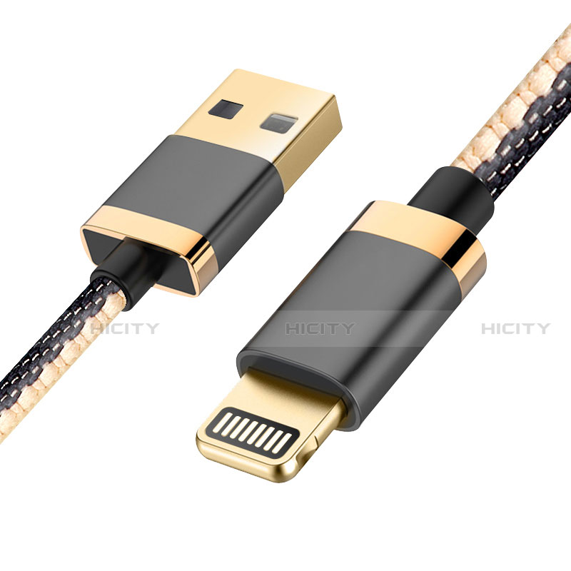Cargador Cable USB Carga y Datos D24 para Apple iPhone 12 Mini Negro