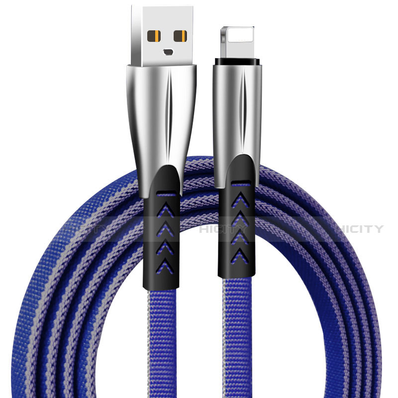 Cargador Cable USB Carga y Datos D25 para Apple iPhone SE3 ((2022)) Azul