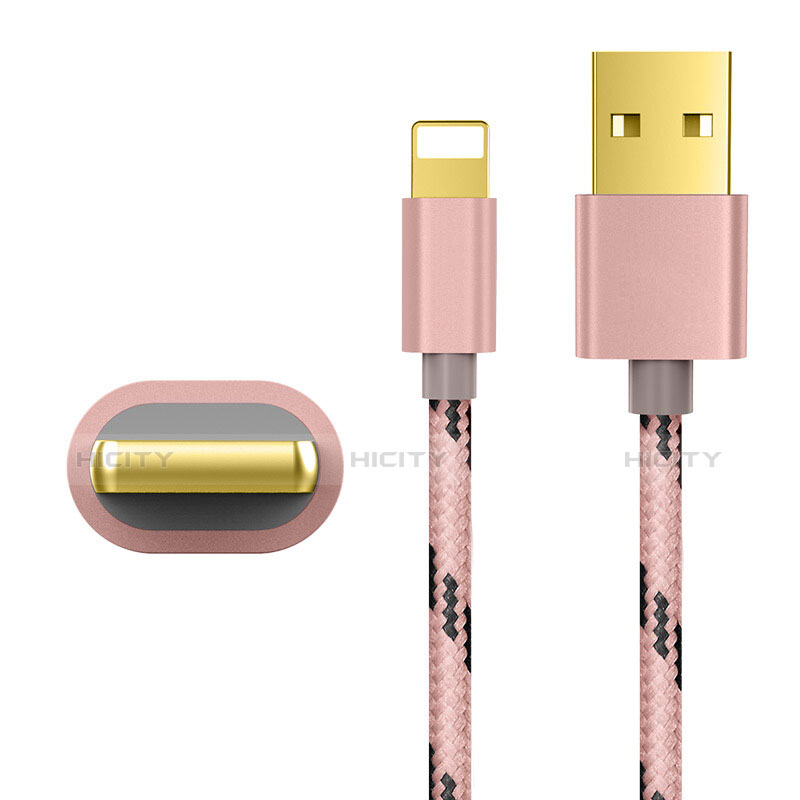 Cargador Cable USB Carga y Datos L01 para Apple iPhone 11 Oro Rosa