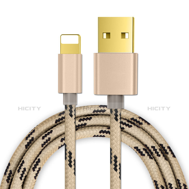 Cargador Cable USB Carga y Datos L01 para Apple iPhone 11 Pro Max Oro