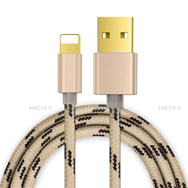 Cargador Cable USB Carga y Datos L01 para Apple iPhone 13 Pro Oro