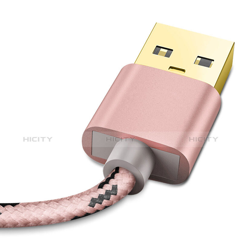Cargador Cable USB Carga y Datos L01 para Apple iPhone 5 Oro Rosa