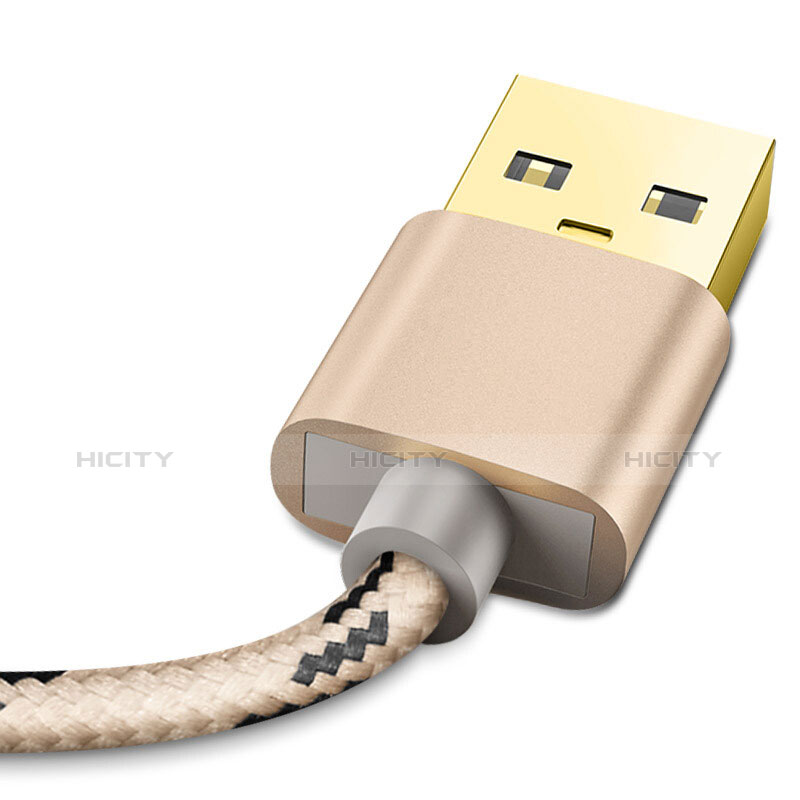 Cargador Cable USB Carga y Datos L01 para Apple iPhone Xs Oro