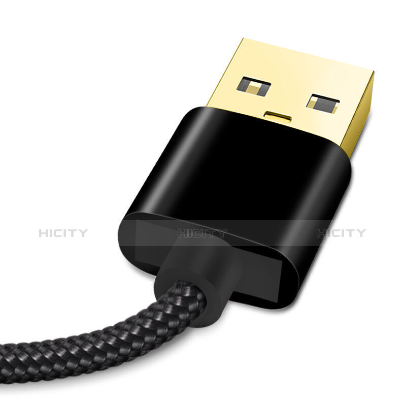 Cargador Cable USB Carga y Datos L02 para Apple iPhone 11 Pro Negro