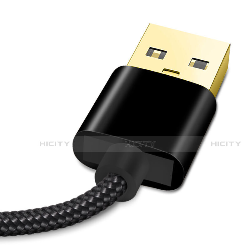 Cargador Cable USB Carga y Datos L02 para Apple iPhone 12 Pro Negro