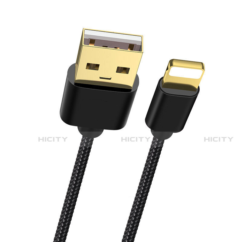 Cargador Cable USB Carga y Datos L02 para Apple iPhone SE3 ((2022)) Negro