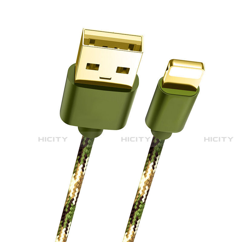 Cargador Cable USB Carga y Datos L03 para Apple iPhone 13 Pro Verde