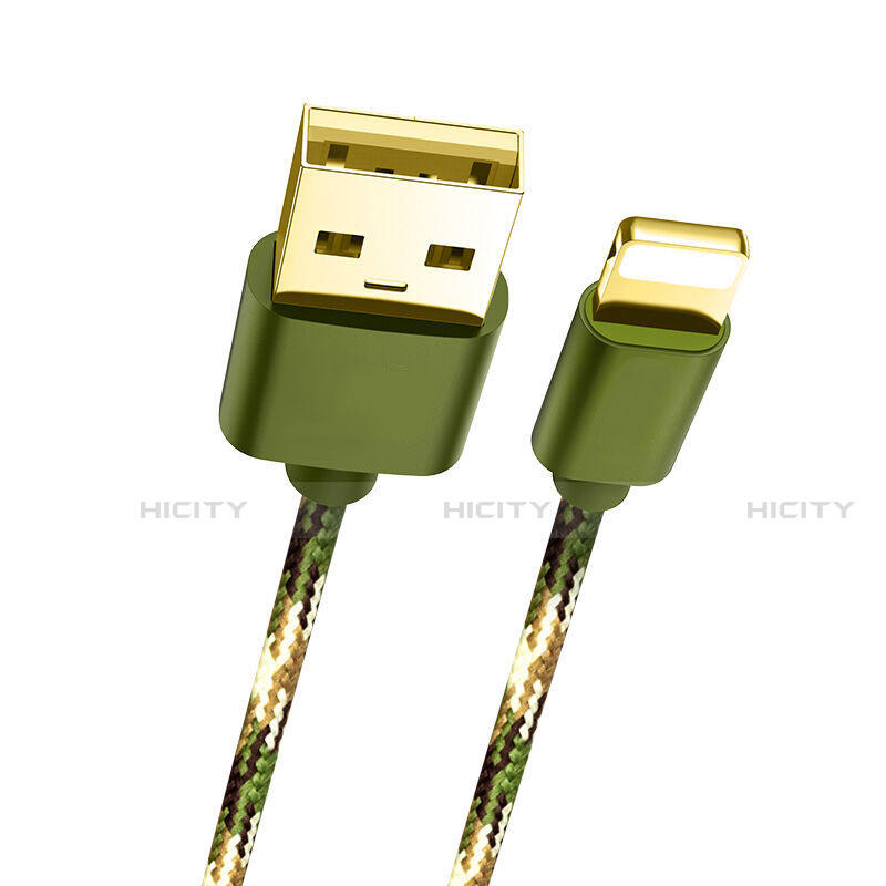 Cargador Cable USB Carga y Datos L03 para Apple iPhone 14 Verde