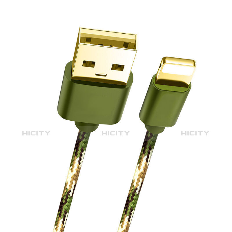 Cargador Cable USB Carga y Datos L03 para Apple iPhone X Verde