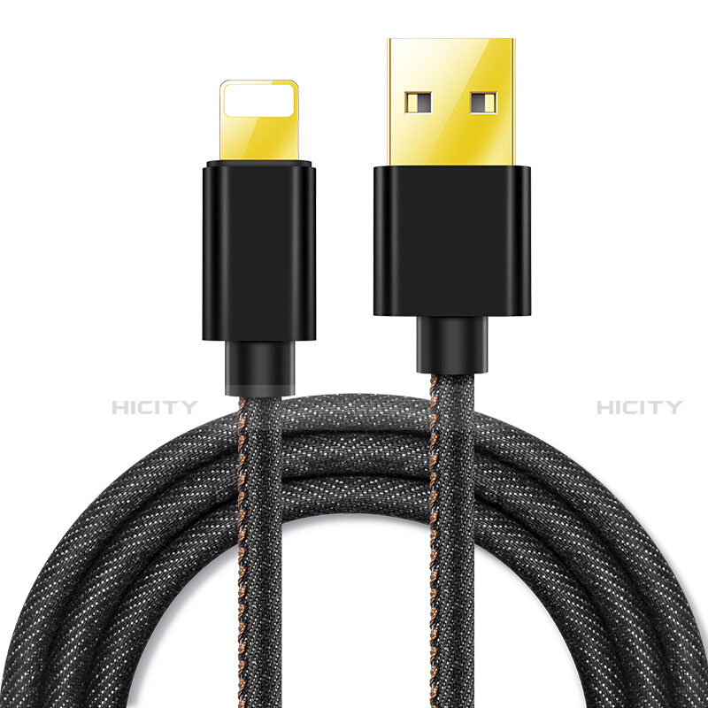 Cargador Cable USB Carga y Datos L04 para Apple iPhone 12 Mini Negro
